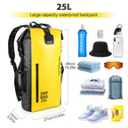 NEWBOLER 25L PVC Pack Dry Bag Backpack for Women Men Waterproof Shoulder Kayak Trekking Drifting Rafting Surfing Boating Bag