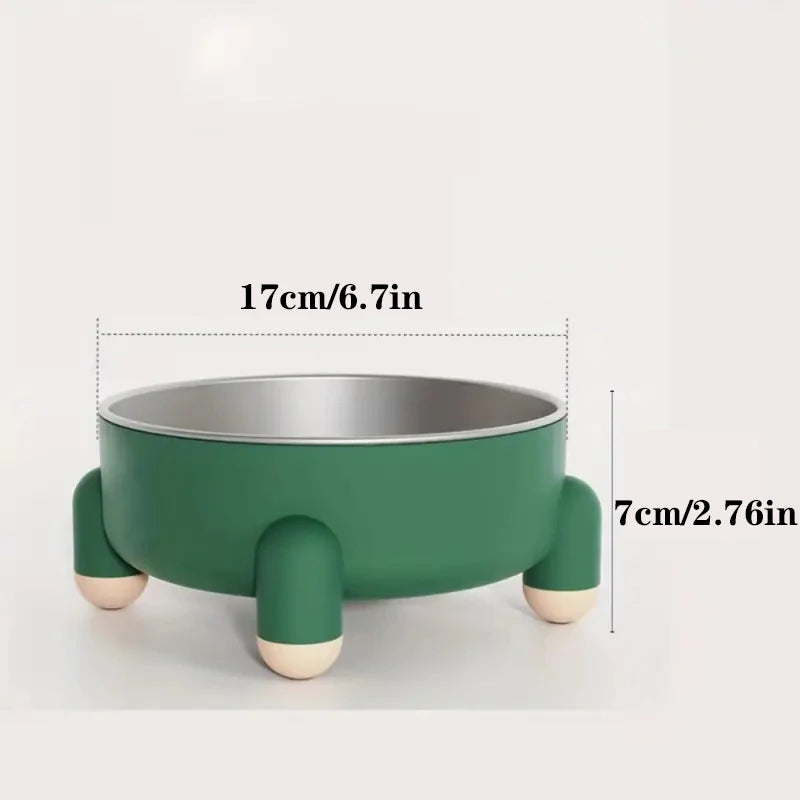 Anti-skid Pet Feeder Bowl Stainless Steel Cats Dogs Food Water Bowl Prevent Spills Messes Promotes Healthy Eating Driking Habits