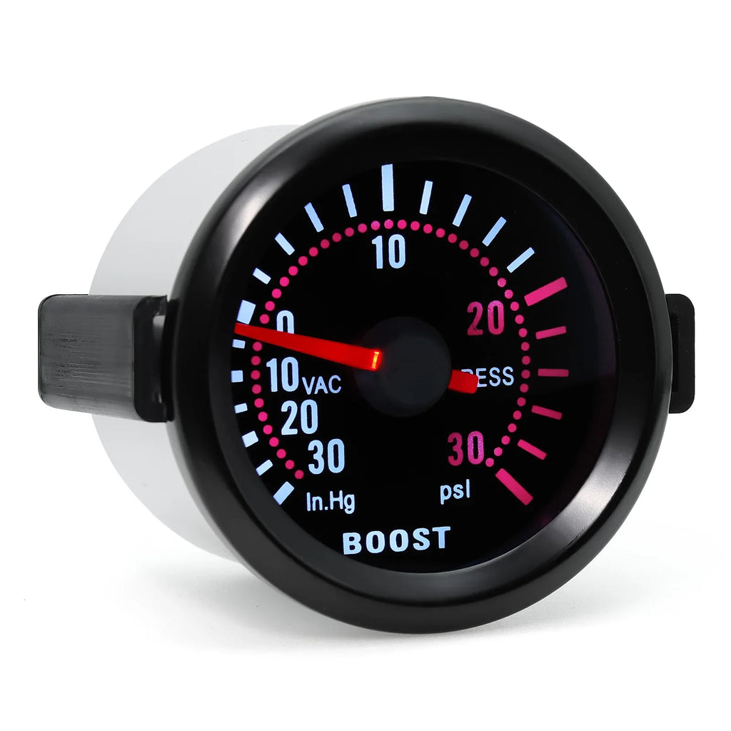 2" 52mm Digital Car Boost Meter Water Temp Oil Temp Oil Pressure RPM Tachometer Voltage Vacuum For 12V Car Smoke Lens Gauge