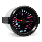 2" 52mm Digital Car Boost Meter Water Temp Oil Temp Oil Pressure RPM Tachometer Voltage Vacuum For 12V Car Smoke Lens Gauge
