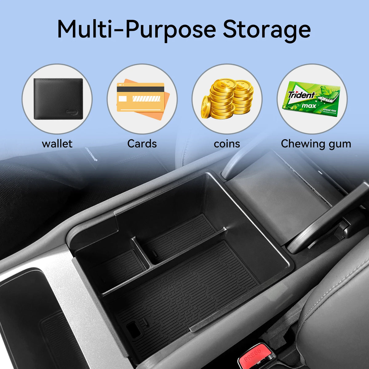 SMABEE Center Console Armrest Box Organizer Tray for BYD Atto 3 Evo 2025-2026 ABS