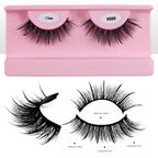 Free Shipping 10Pairs/Pack Fluffy Wispy Natural Strip Lashes With Spikes Wholesale in Bulk Faux Mink Lashes Supplies