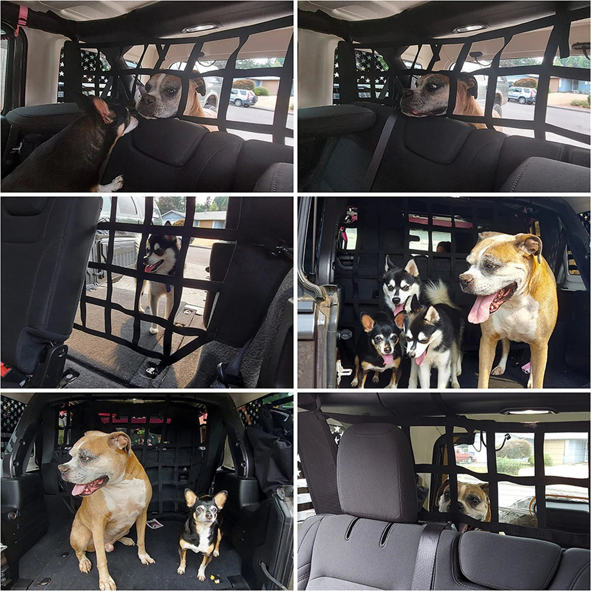 Car Dog Barrier Protector Divider Pet Net Trunk Safety Mesh for Jeep Wrangler JK JL Gladiator JT 2007-2025 Interior Accessories