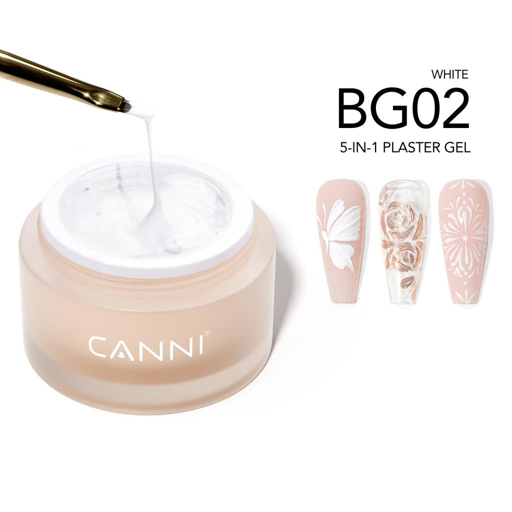 10g CANNI 3D PVC Sculpting Gel Pearly White Clear Non-Stick Hand Easy Shaping Sculpting Carving Soak Off UV LED Nail Manicure
