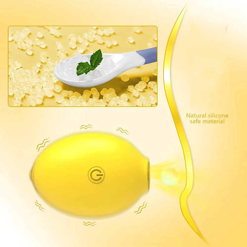 Lemon Vibrator Sucking Vibrator Clitoral Stimulator with 10 Strong Sucking Modes Silicone Clitoral Sucker Womens Couples Sex Toy