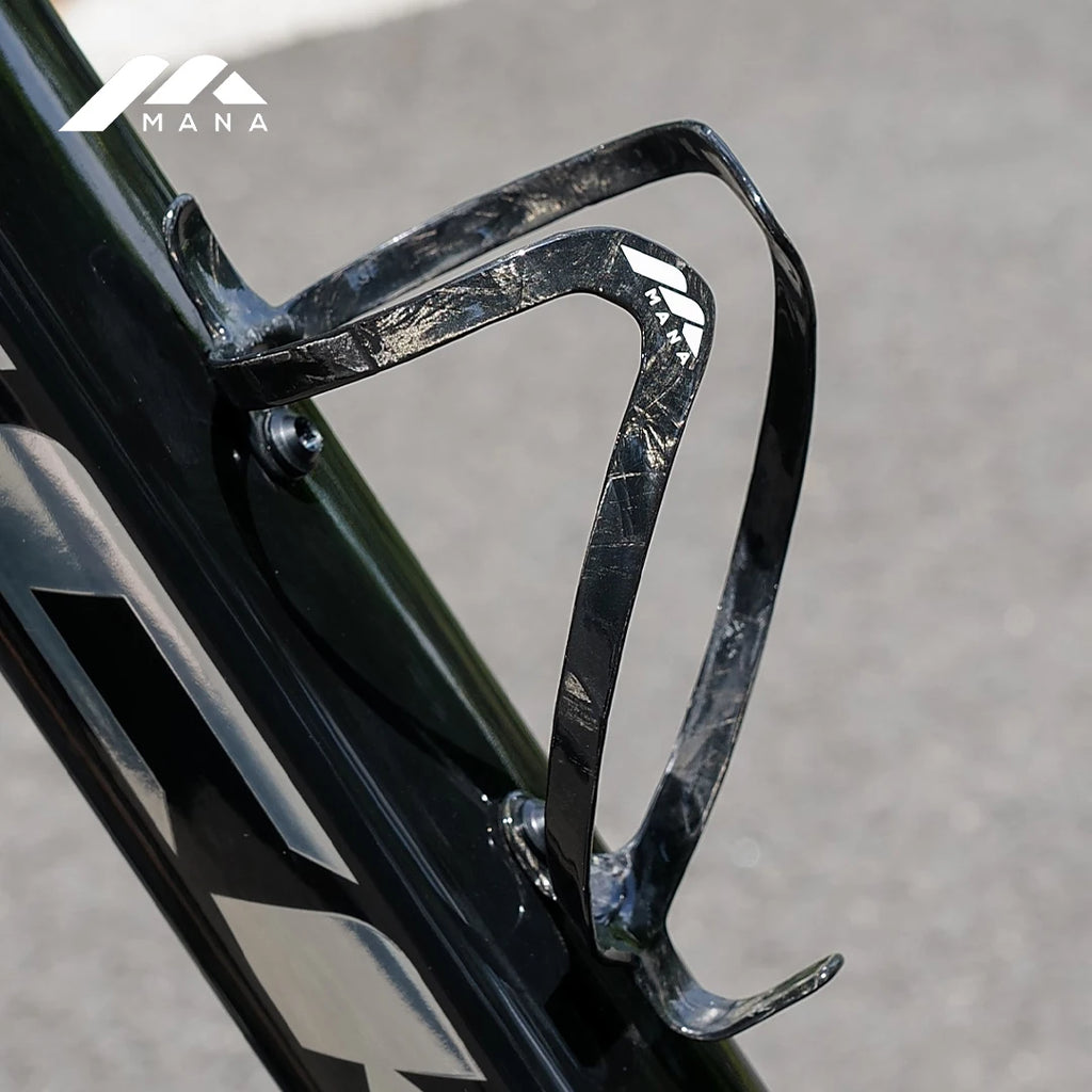 MANA 12g Marble Pattern Full Carbon Fibre Bicycle Bottle Cage + Aluminium Alloy Screws For Road/MTB/Gravel/TT Big Save