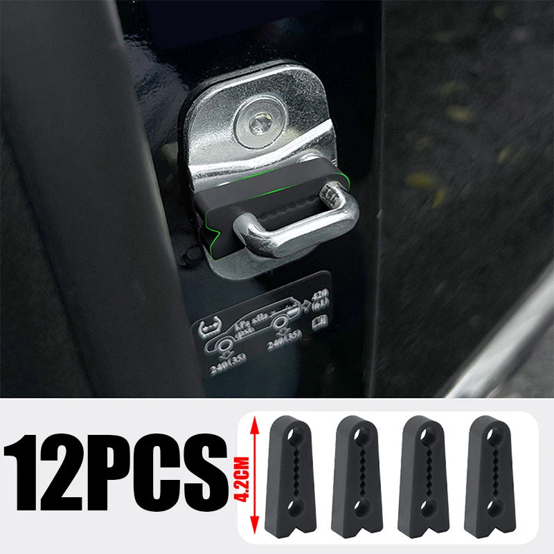 Soft Silicone Auto Door Lock Damper Buffer Pad Shock Absorber Anti Noise Soundproof Gasket Protection Sticker Accessories Kit