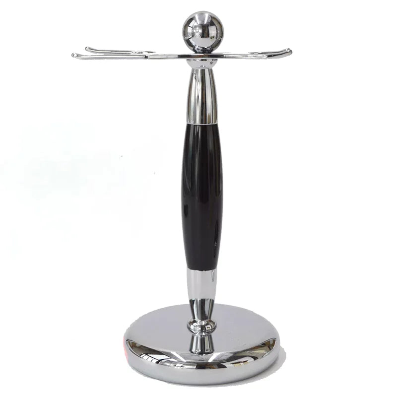 DSCosmetic Metal Shaving Brush Stand and Safety Razor Holder, 26mm/32mm/37mm Black/White