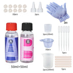 Clear Epoxy Resin Kit 1:1 High Gloss Bubble Free for Casting & Coating, 50-500ml