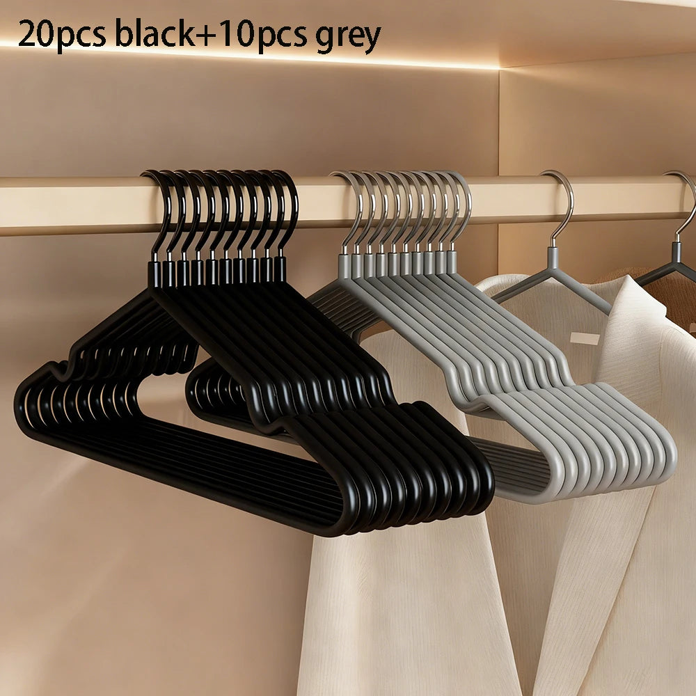20/30pcs Metal Clothes Hangers, Anti-Slip Heavy Duty Space Saving Hangers for Closet Organization, Garage, Boutique & Home Use