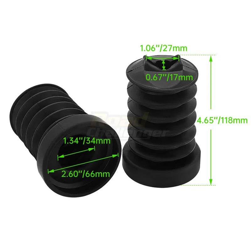 Rubber Rear Fork Boots Shock Absorber Covers Protector Gaiter Gators For Harley Touring Street Electra Glide Road King 1997-2013