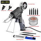 NEWACALOX LCD Soldering Iron Kit 60W Adjustable Temp 180-520°C, EU/US Plug, 2-7pc