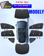 for Tesla Model 3 Y S X 2025-2020 26 Privacy Sunshade Side Window Sun Shades Front Rear Windshield Blind Shading Outdoor Camping