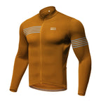 ROCKBROS Autumn Winter Cycling Jersey Lightweight High Elastic Cycling Shirt Full Zipper Long Sleeve Jersey Men Cycling Clothing