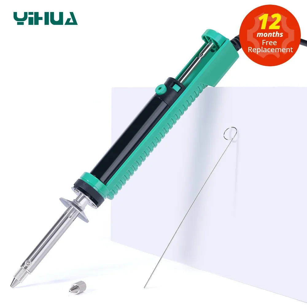 YIHUA 929D-V Tin Sucker Electric Desoldering Iron Solder Sucker Desoldering Pump With Desoldering Nozzles Through-Hole Desolder