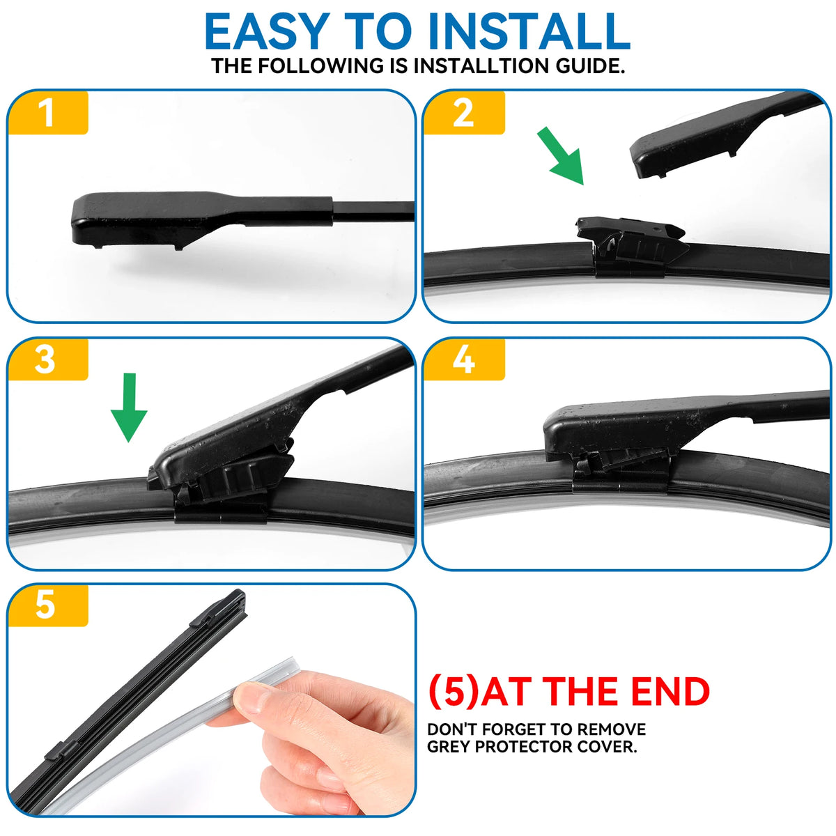 Front windshield wiper blades for Dacia Sandero 3/Streetway, Renault Logan/Jogger 2020-2024