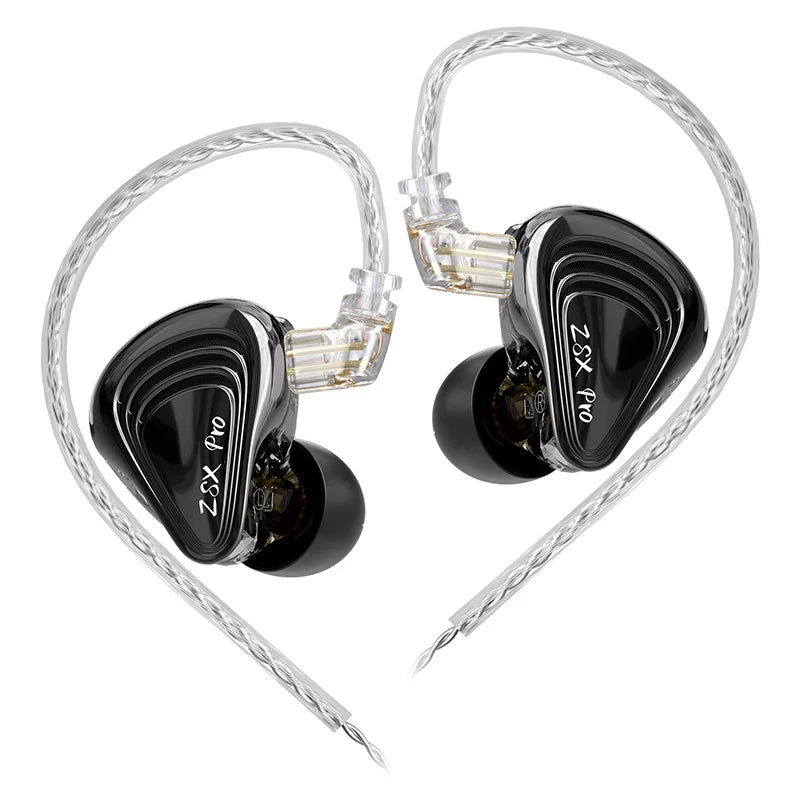 KZ ZSX Pro 5BA 1DD Hybrid Drive 10mm Dynamic Drive Unit Earphones HIFI Music Earbuds Sport Game Sport Headsets 2PIN Cable