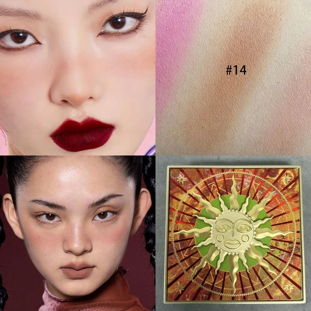 GIRLCULT Emotion Blush 14 Anxious,Smooth&Blendable,Natural&Sheer Finish,Brightens Complexion,Retro&Sweet Style,Easy Application