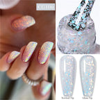BORN PRETTY 10ml Snow Glitter Gel Nail Polish Pink Milky White Jelly Sequins  Semi Permanent Nails Art Design Varnish Manicure