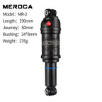 MEROCA MR-2 MTB Bike Air Shock Absorber 125/150/165/190mm Adjustable Air Pressure Aluminum Alloy Bicycle MTB Air Shock Absorber