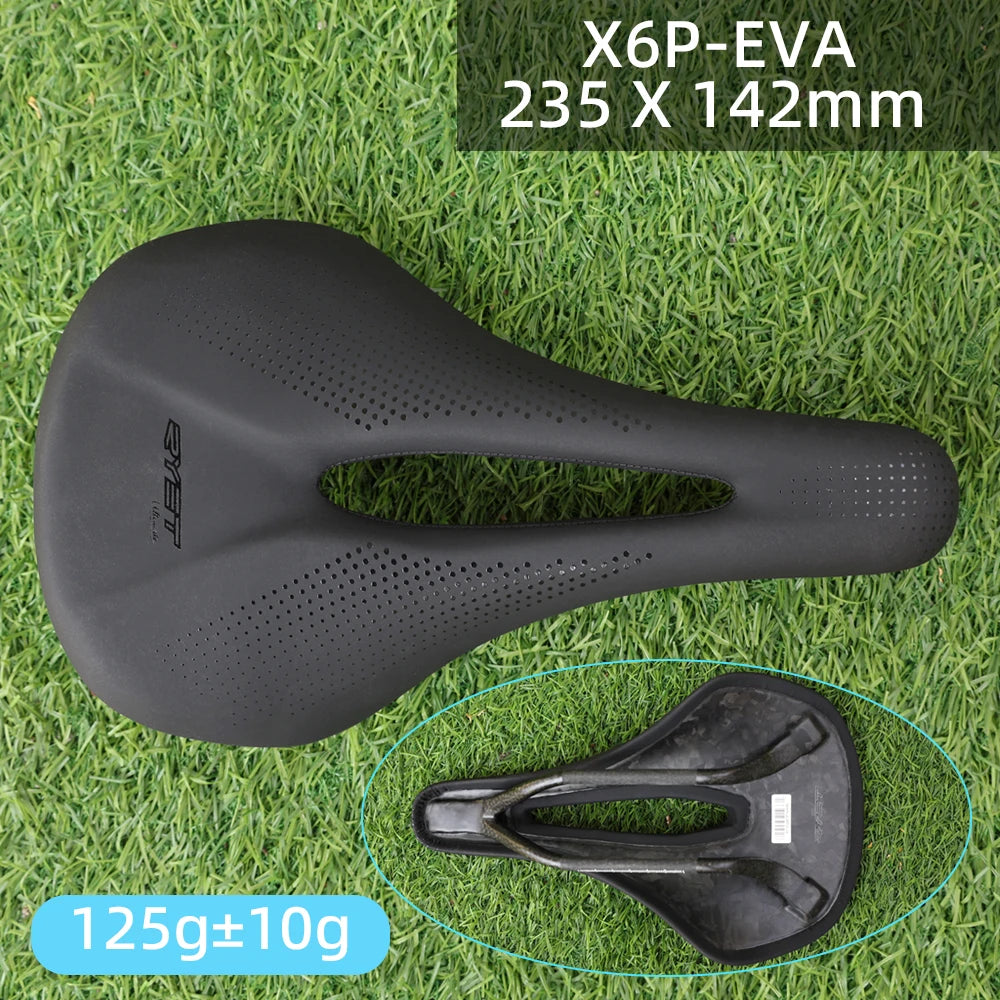RYET 3D Printed Bike Carbon Saddle 140mm 142mm Super Light Road MTB Racing EVA Saddles Bicycle Seat Cushion Cycling Seating Part