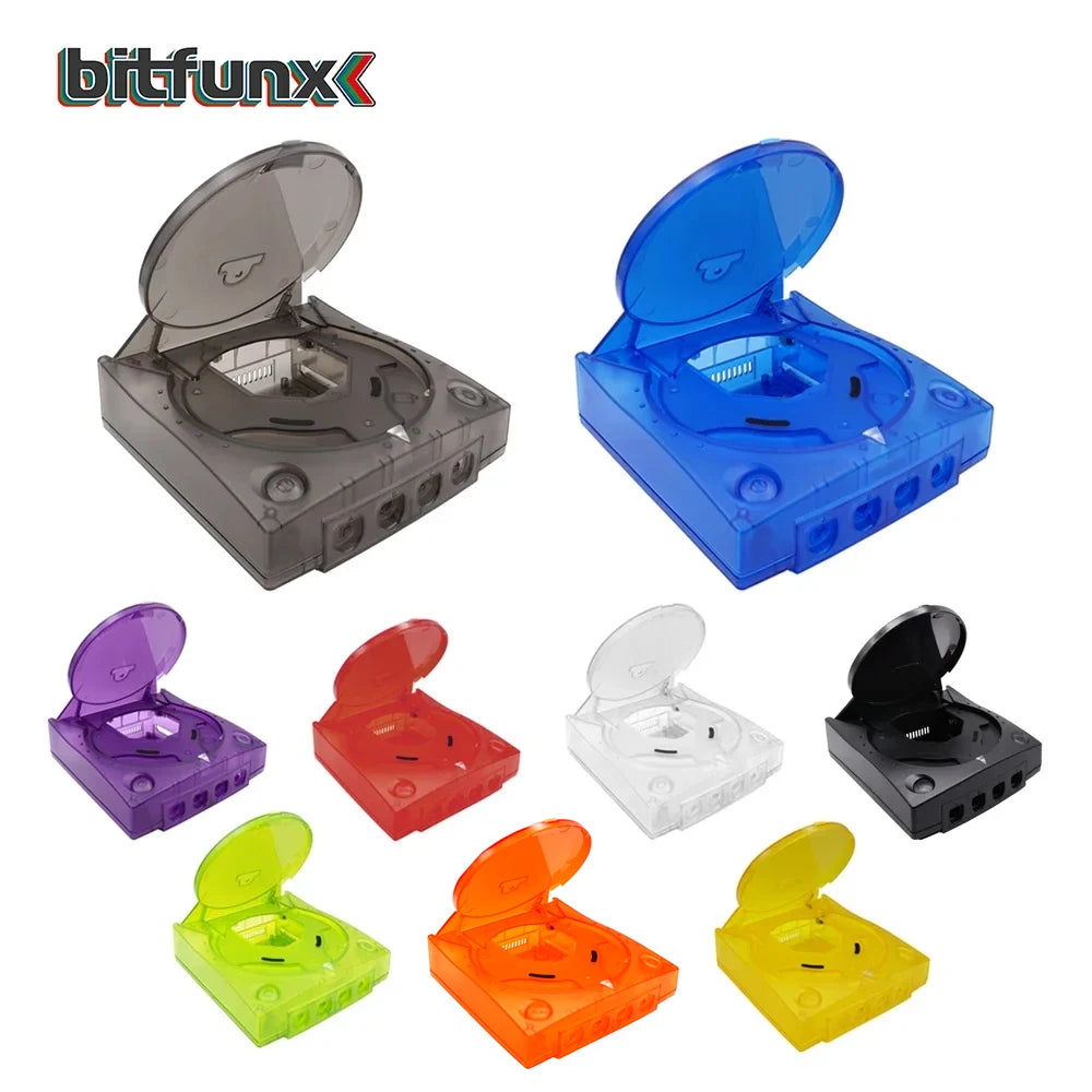 Bitfunx Replacement Plastic Shell Translucent Case for SEGA Dreamcast DC Retro Video Game Console Transparent Boxes