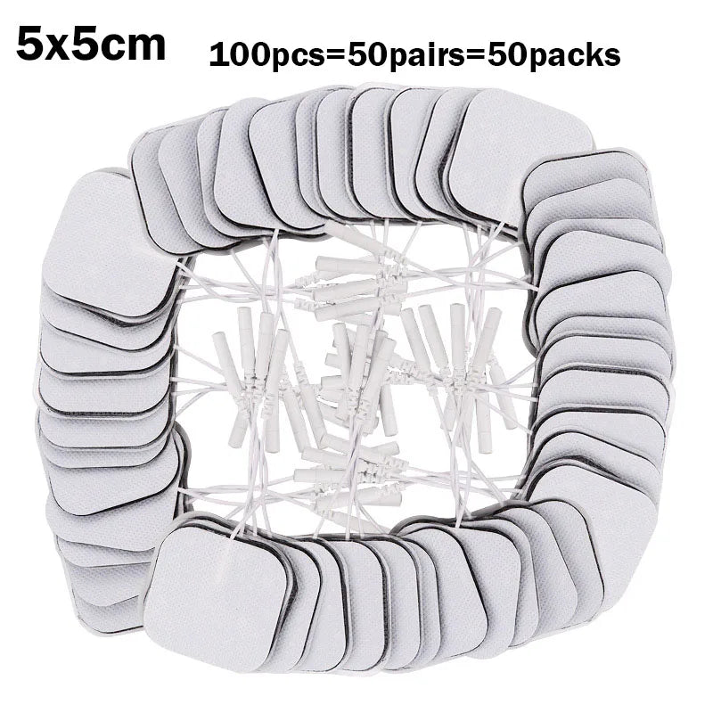 TENS EMS Electrode Pads Gel Replacement Patches, Multiple Sizes & Quantities (20-100pcs)