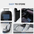 Carbon Fiber Design Auto Steering Wheel Tray Multipurpose Adjustable Car Table with Drawer and Anti-Slip Protective Adhesive