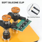 NEWACALOX Magnetic Helping Hand Soldering Third Hand Tool with Alligator Clips Flexible Metal Arms Electronic Repair Tool