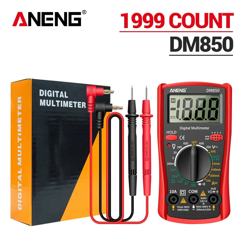 ANENG DM850 Digital Multimeter AC/DC Professional 1999 Votage Tester Ohm Automatic Counts Auto Current Ammeter Detector Tool