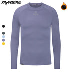 YKYW Winter Men's Cycling Long Sleeve Base Layer 0°C 2025 Thermal Fleece Bicycle Underwear MTB Road Bike Shirt Base Undershirt