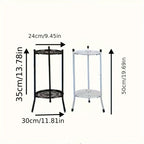 1 Pack, 2-Tiered Tall Plant Stand Metal Plant ShelfSupports Rack For Indoor Outdoor Home Decoration