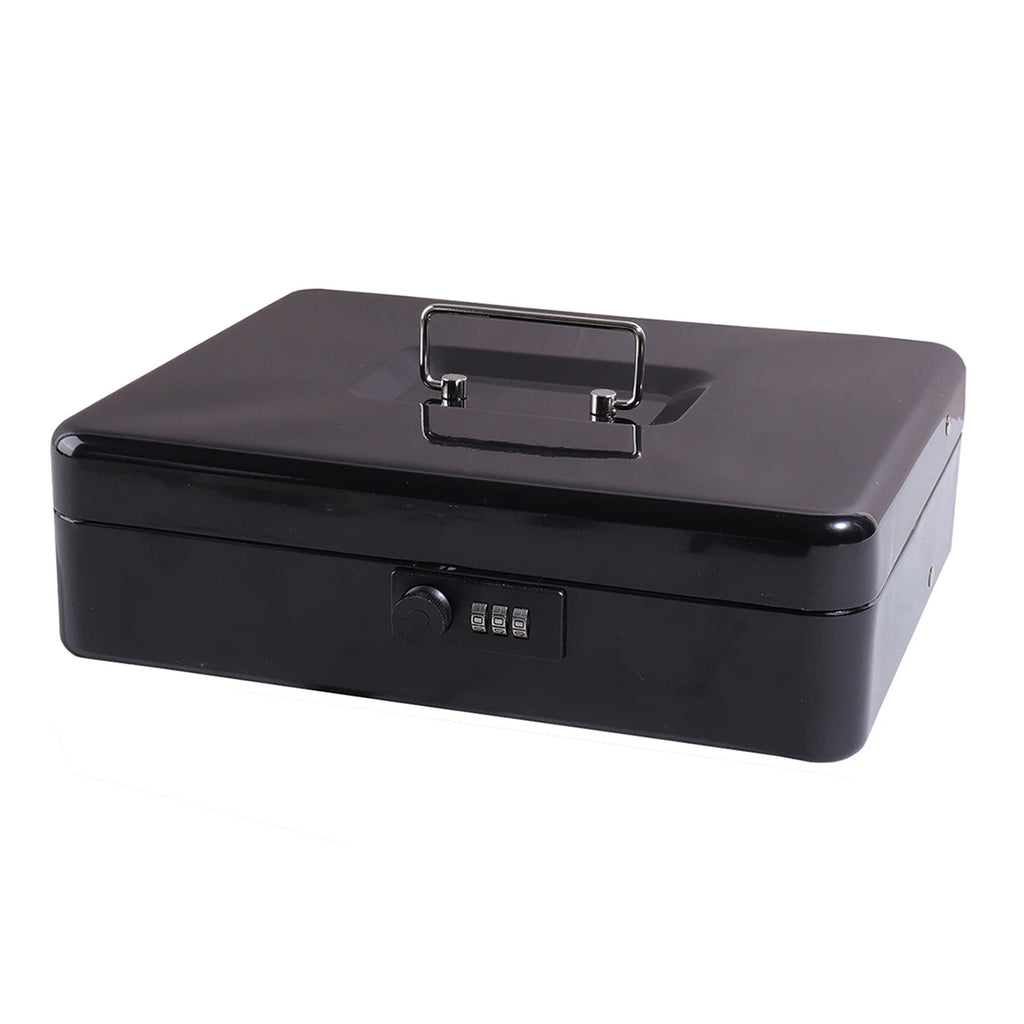 1 pc Money Box with Key -Money Tin with Lock - Medium-sized Cash Box with Coin Tray for Petty Cash Coins Notes,Home , Business
