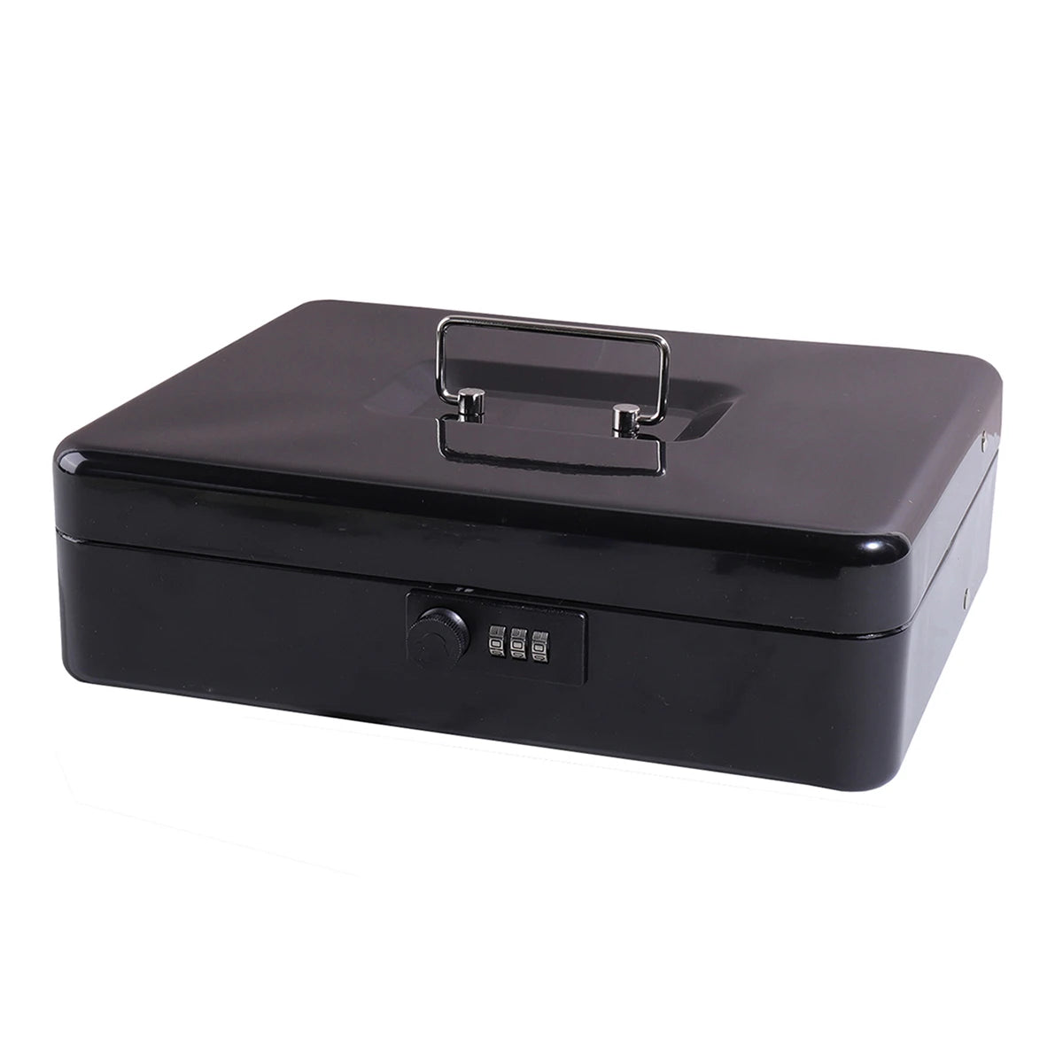 1 pc Money Box with Key -Money Tin with Lock - Medium-sized Cash Box with Coin Tray for Petty Cash Coins Notes,Home , Business