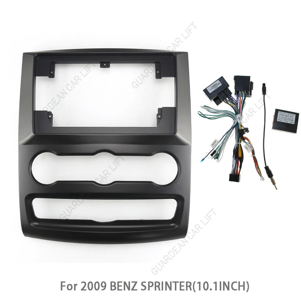 10.1Inch Car Radio Fascias For 2009 BENZ SPRINTER  Android Stereo Frame Player 2 Din Head Unit Panel Dash Trim With cable canbus
