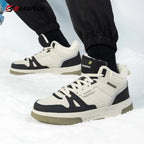 New Baasploa Men's Winter Cotton Shoes Thickened Men's Shoes Outdoor Non-Slip Waterproof Men's Casual Sports Walking Shoes