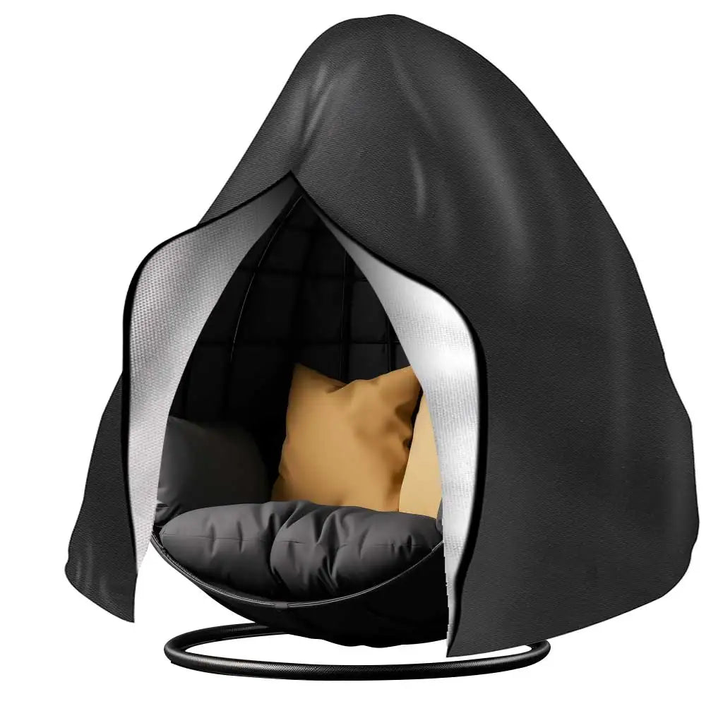 Waterproof Patio Hanging Egg Chair Cover Windproof Swing Egg Chair Cover Egg Chair Slipcover With Zipper and Adjustable Hem Cord