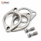Eplus Car Motorcycle Exhaust pipe Muffler Flange Joint Kit Universal 2 Holes 304 Stainless Steel 51MM 63MM 76MM