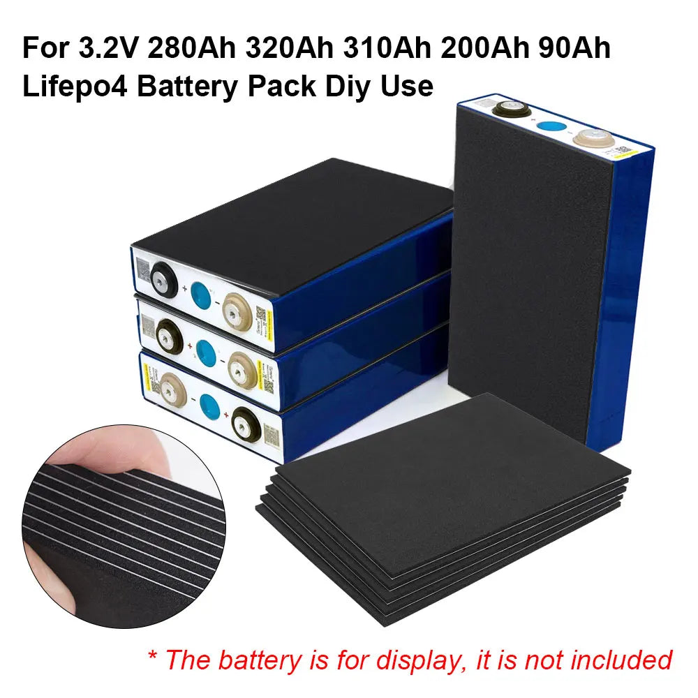 10pcs Adhesive EVA Foam Board Insulation 3mm Thickness 203*172mm for 3.2V 280Ah 320Ah 310Ah 90Ah Lifepo4 Battery Pack Diy Use