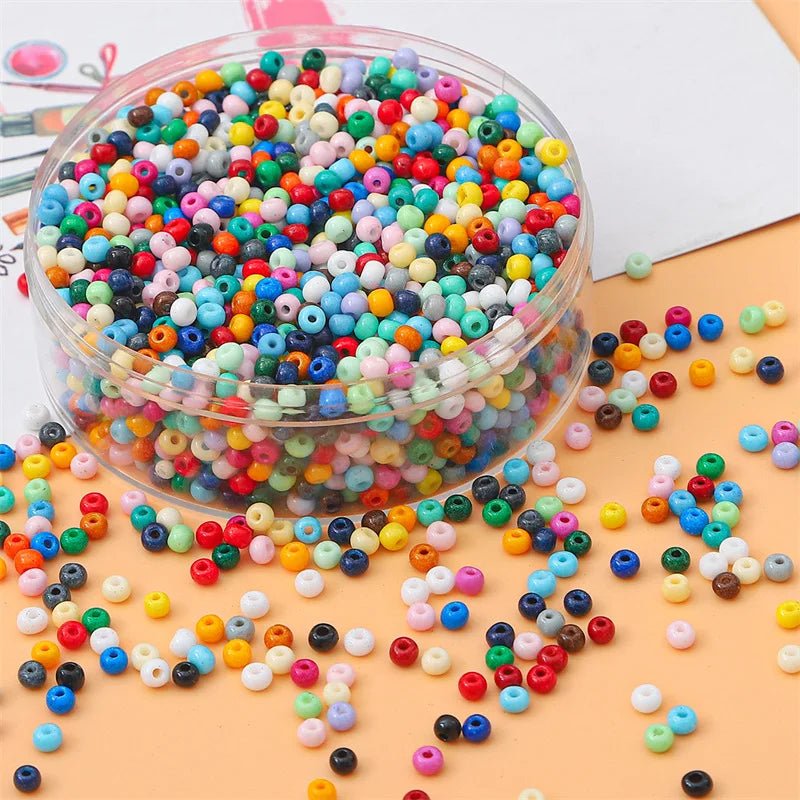 Uniform Smooth Glass Seed Beads Miyuki Japanese Style 2mm/3mm Solid Color Seed Beads for DIY Bracelet Craft Making Supplies