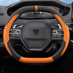 Suede Leather Car Steering Wheel Cover for Peugeot 508 308 SW E-208 208 E-408 408 GT 2021 2022 2023 2024 2025 Auto Accessories