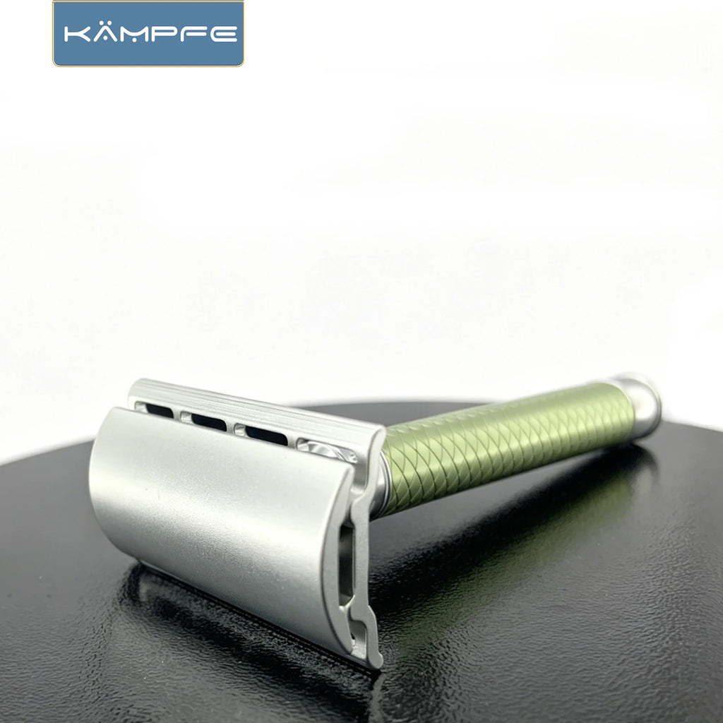Kampfe Double Edge Safety Razor, Aluminum Alloy Closed Comb Manual Shaver