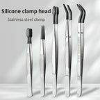 Stainless Steel Tweezers High-End Stainless Steel Plastic-Coated Tweezers For Eyelash Extension Assistance Coin Stamp Clips