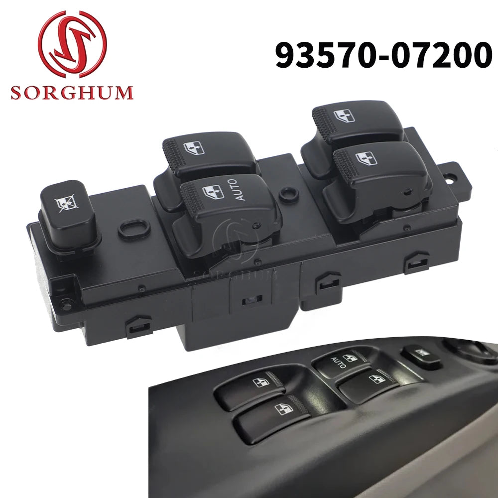 SORGHUM Car Electric Power Window Master Control Switch Button 93570-07200 For Hyundai H100-4F Porter2 Kia Picanto Morning 04-06
