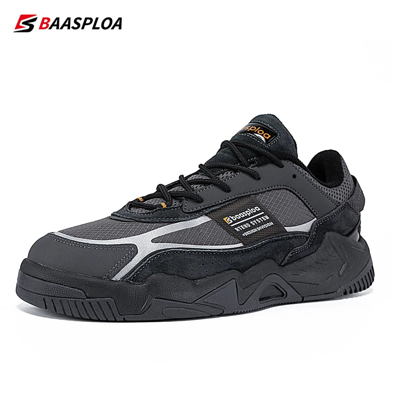 Baasploa Men Casual Shoes New Fashion Walking Sneakers Waterproof Shoes Comfort Tenis for Men Non-Slip Running Shoes