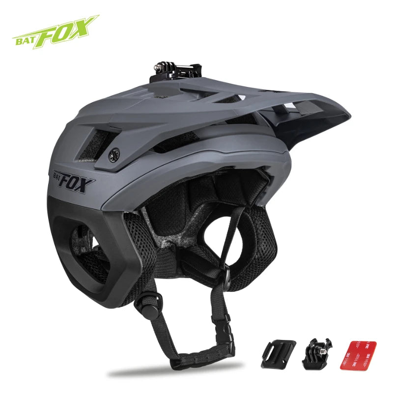 BATFOX Men's Bicycle Helmet BMX Off-road Downhill Lightweight Safety 3/4 Helmet Cap Summer Motorcycle Enduro Helmet CE/EN1078