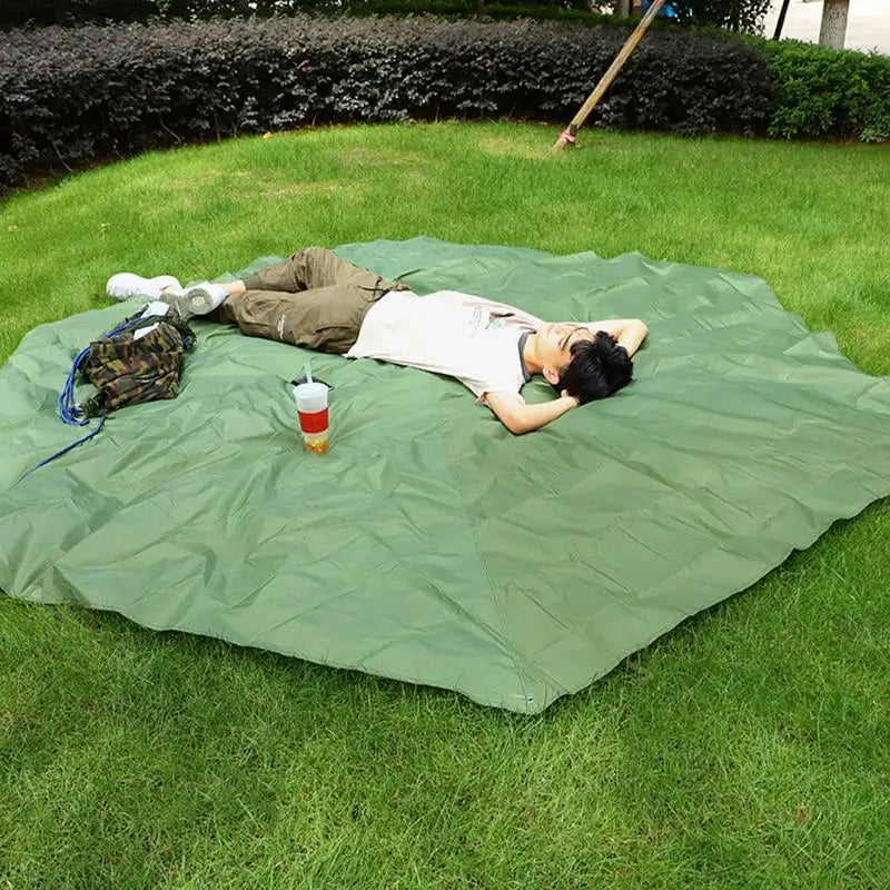 Hexagon Camping Mat Large Waterproof Ground Sheet Footprint Picnic Mat Hexagonal Tent Tarp Awning Shade Beach Travel Mat