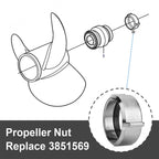 Propeller Nut Compatible with DPS & DPS-A Drives Replacement Volvo Penta 3851569