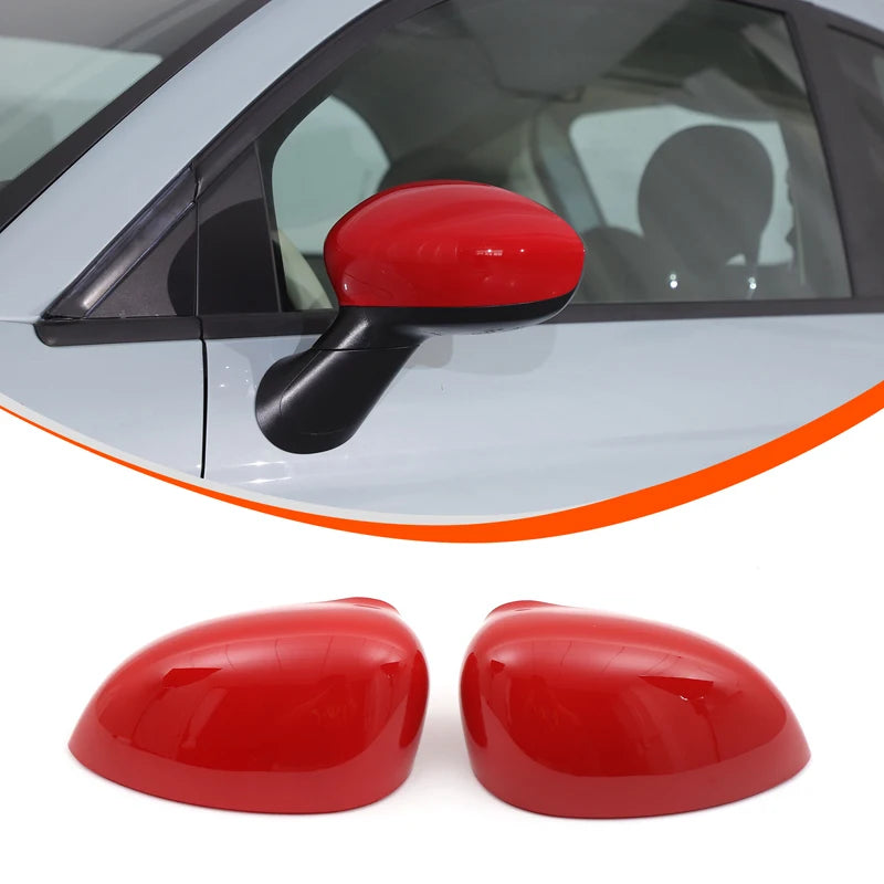 For Fiat 500 Rearview Mirror Cover, Car Side Rearview Mirror Protective Case, Decorative Cover, ABS (Change Version) 2016-2023