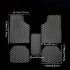 Universal 5pcs Car Floor Mats Set PU Leather Waterproof Dustproof Full Coverage, Multiple Colors
